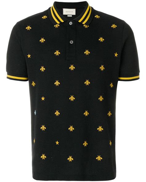 gucci bee shirt black|gucci bee embroidered sweater.